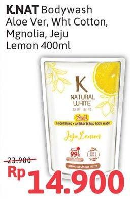 Promo Harga K Natural White Body Wash Jeju Lemon, Aloe Vera, Cotton Flower, Sparkling Magnolia 400 ml - Alfamidi