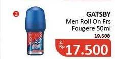 Promo Harga GATSBY Deodorant Roll On Fresh Fougere 50 ml - Alfamidi