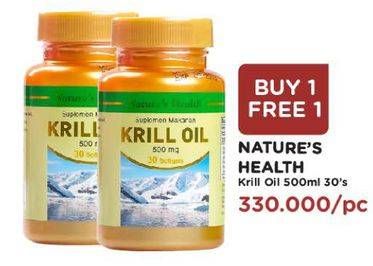 Promo Harga NATURES HEALTH Krill Oil 30 pcs - Watsons