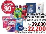 PALMOLIVE, GIV, FRESH & NATURAL Body wash 400-450 mL