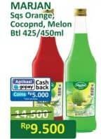 Promo Harga Marjan Syrup Squash Coco Pandan, Melon, Orange 450 ml - Alfamart