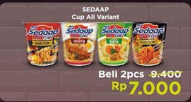 Promo Harga SEDAAP Mie Cup All Variants per 2 pcs - Alfamidi