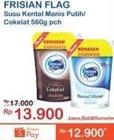 Promo Harga FRISIAN FLAG Susu Kental Manis Putih, Cokelat 560 gr - Indomaret