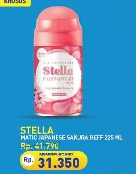 Promo Harga Stella Matic Refill Sakura 225 ml - Hypermart