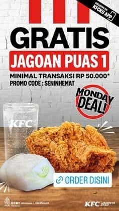 Promo Harga Gratis Jagoan Puas 1  - KFC