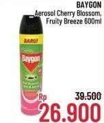 Promo Harga BAYGON Insektisida Spray Cherry Blossom, Fruity Breeze 600 ml - Alfamidi