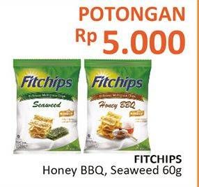 Promo Harga FITCHIPS Delicious Multigrain Chips Honey BBQ, Seaweed 60 gr - Alfamidi