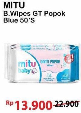 Promo Harga MITU Baby Wipes Ganti Popok Blue Charming Lily 50 pcs - Alfamart