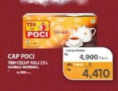 Promo Harga Cap Poci Teh Celup Asli per 25 pcs 2 gr - Carrefour