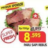 Promo Harga Paru Sapi Rebus per 100 gr - Superindo