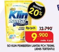 Promo Harga So Klin Pembersih Lantai 780 ml - Superindo