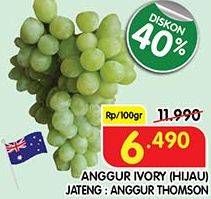 Promo Harga Anggur Ivory per 100 gr - Superindo