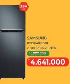 Promo Harga Samsung RT22FARBDB1/SE Kulkas 2 Pintu dengan Digital Inverter 234L   - Yogya