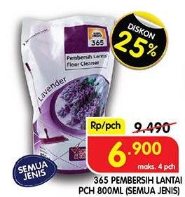 Promo Harga 365 Pembersih Lantai All Variants 800 ml - Superindo