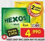 Promo Harga HEXOS Candy Lemon Mint, Mint per 8 pcs 2 gr - Superindo