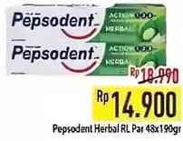 Promo Harga Pepsodent Pasta Gigi Action 123 Herbal 190 gr - Hypermart