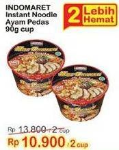 Promo Harga INDOMARET Instant Cup Noodle Ayam Pedas per 2 pcs 90 gr - Indomaret