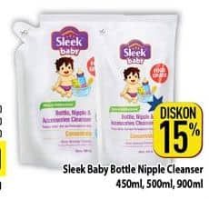 Promo Harga Sleek Baby Bottle, Nipple and Accessories Cleanser 450 ml - Hypermart