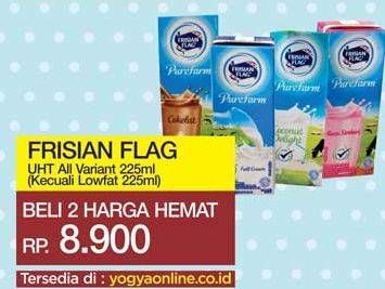 Promo Harga FRISIAN FLAG Susu UHT Purefarm Coconut Delight, Full Cream, Swiss Chocolate, Strawberry 225 ml - Yogya