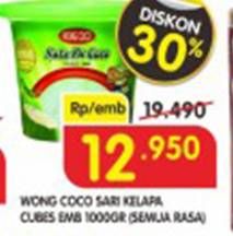 Promo Harga WONG COCO Sari Kelapa/Cubes 1 kg (Semua Rasa)  - Superindo