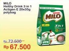 Promo Harga MILO ActivGo 3in1 per 20 sachet 35 gr - Indomaret