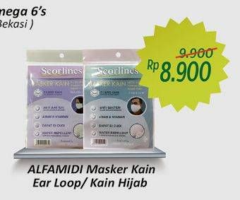 Promo Harga SCORLINES Masker Ear Loop, Hijab  - Alfamidi
