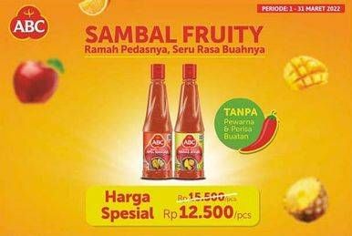 Promo Harga ABC Sambal Fruity Apel Mangga, Fruity Nanas Jeruk 275 ml - Alfamidi