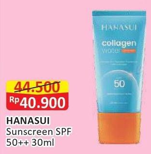 Promo Harga HANASUI Collagen Water Sunscreen 30 ml - Alfamart