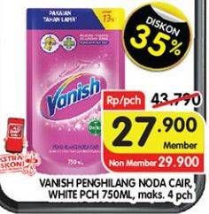Promo Harga Vanish Penghilang Noda Cair Pink, Putih 750 ml - Superindo