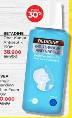 Promo Harga Betadine Mouthwash 190 ml - Watsons