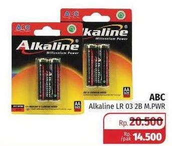 Promo Harga ABC Battery Alkaline LR-03 2 pcs - Lotte Grosir