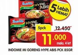 Promo Harga INDOMIE Hype Abis per 5 pcs 85 gr - Superindo