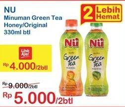 Promo Harga NU Green Tea Honey, Original per 2 botol 330 ml - Indomaret