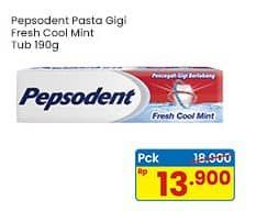 Promo Harga Pepsodent Pasta Gigi Pencegah Gigi Berlubang Fresh Cool Mint 190 gr - Indomaret