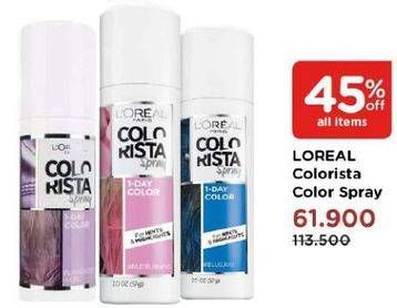 Promo Harga LOREAL Colorista Spray 1 Day Color All Variants  - Watsons