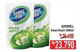 Promo Harga SUPER PELL Pembersih Lantai Fresh Apple 1600 ml - Hypermart