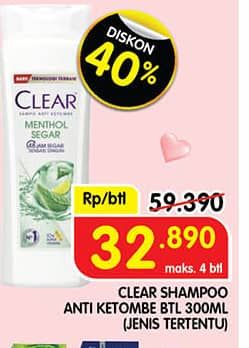 Promo Harga Clear Shampoo 300 ml - Superindo