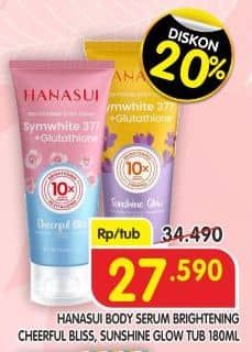 Promo Harga Hanasui Body Serum Brightening Cheerful Bliss, Sunshine Glow 180 ml - Superindo