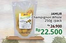 Promo Harga Jamur Champignon (Jamur Kancing) Whole per 250 gr - Alfamidi