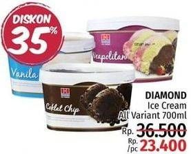 Promo Harga DIAMOND Ice Cream All Variants 700 ml - LotteMart