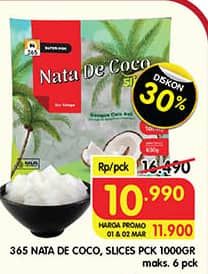 Promo Harga 365 Nata De Coco Slices 1000 gr - Superindo