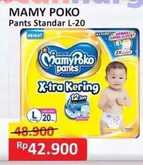 Promo Harga Mamy Poko Pants Xtra Kering L20 20 pcs - Alfamart