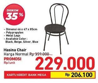 Promo Harga HASINA Chair Black, Beige, Blue, Silber  - Carrefour
