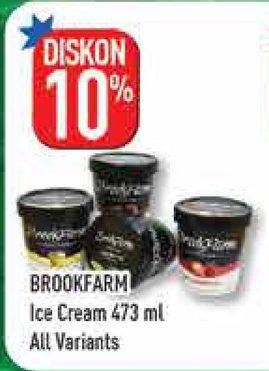 Promo Harga BROOKFARM Ice Cream All Variants 473 ml - Hypermart