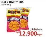 Promo Harga HAPPY TOS Tortilla Chips per 2 pouch 160 gr - Alfamidi