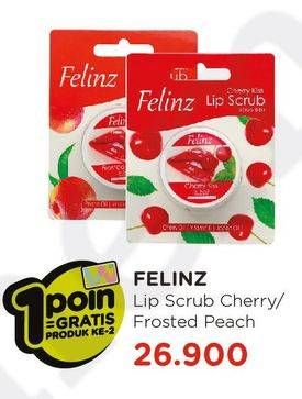 Promo Harga FELINZ Lip Scrub Cherry Kiss, Frosted  - Watsons