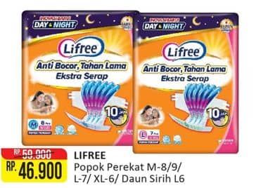 Promo Harga Lifree Popok Perekat/Daun Sirih  - Alfamart