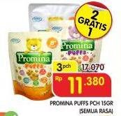 Promo Harga PROMINA Puffs All Variants per 3 pouch 15 gr - Superindo