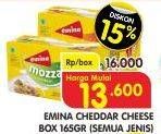 Promo Harga EMINA Cheddar Cheese All Variants 165 gr - Superindo