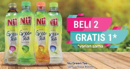 Promo Harga NU Green Tea All Variants 450 ml - TIP TOP
